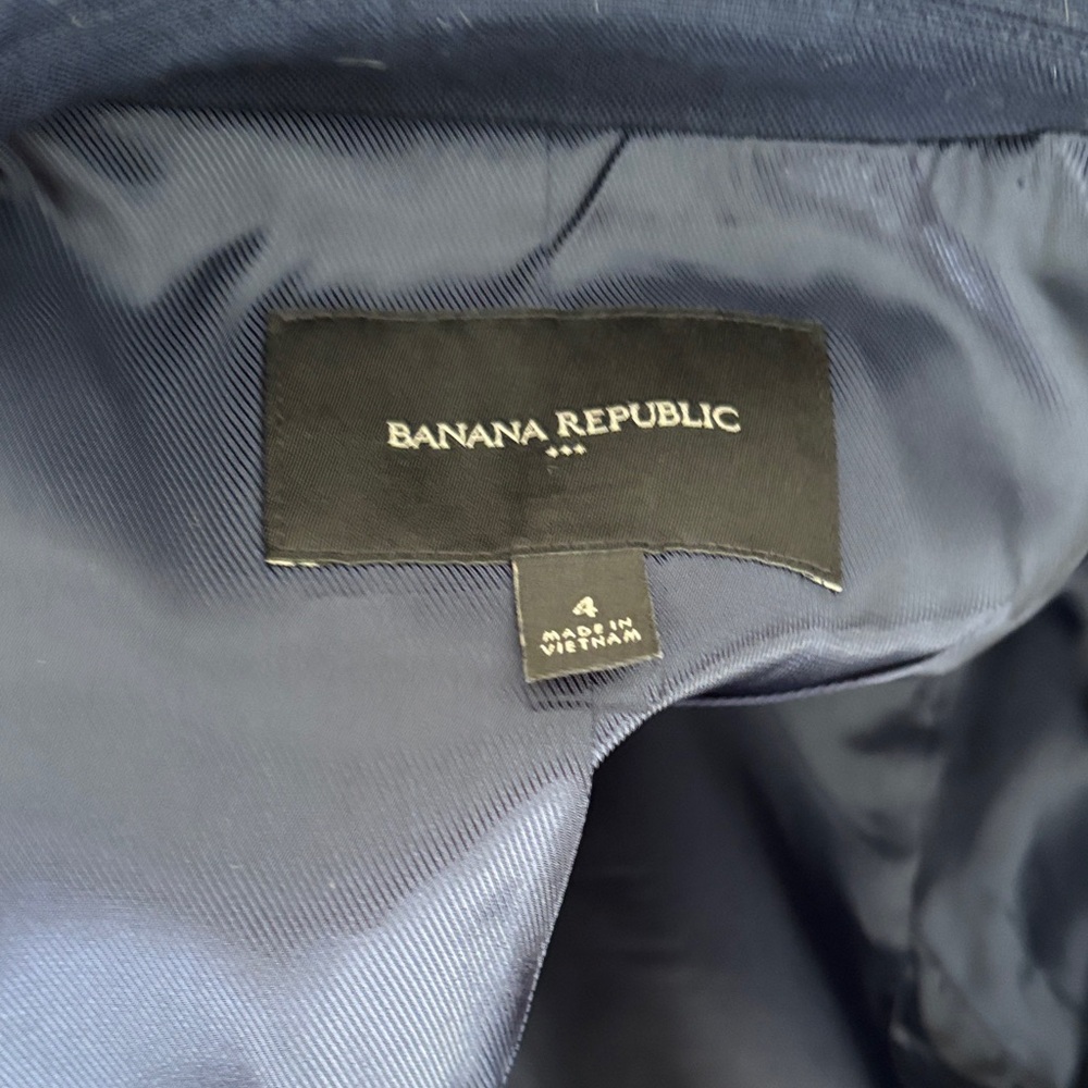 Banana Republic Dark Blue Blazer with Gold Buttons - Picture 2 of 4